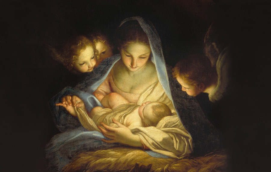 Mary with the Christ Child, bent over the manger by Carlo Maratta (1625-1713), Picture: ARTOTHEK